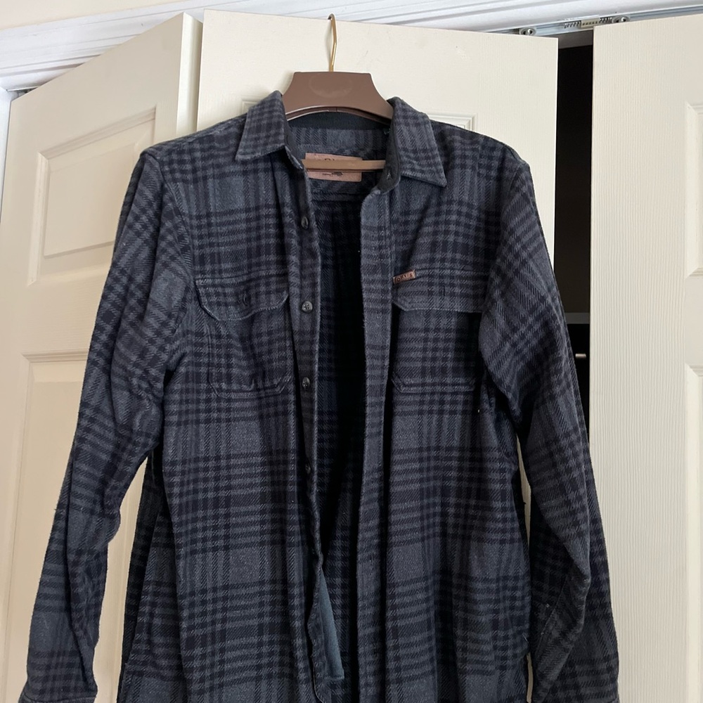 Orvis Men's Navy Plaid Shirt Jacket